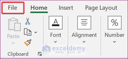 Use File Tab to Show Excel Options Dialog Box Window