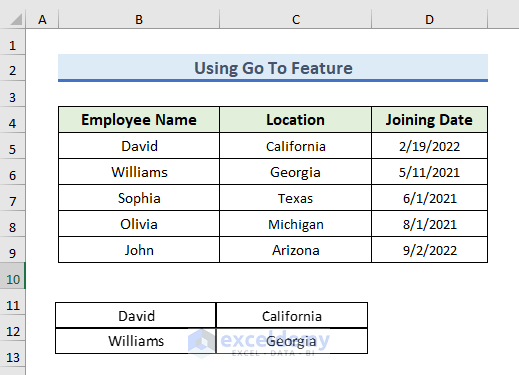 Use Go To Feature to Delete Floating Cells in Excel