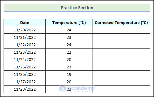 Practice section to use the Spin Button to increment decimal in Excel