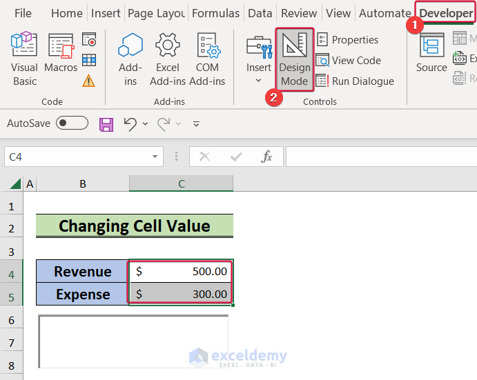 going to design module to use conditional formatting on text box in excel