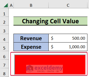 changing cell value to use conditional formatting on text box in excel