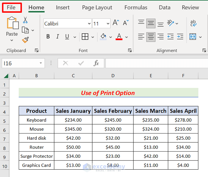 Utilize Print Option to Solve Excel to PDF Size Problem