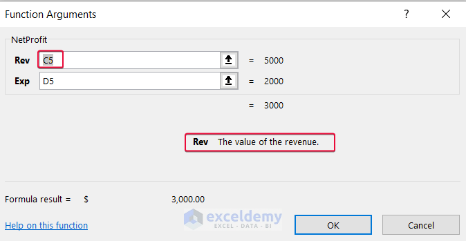 showing argument description to add tooltip to udf in excel