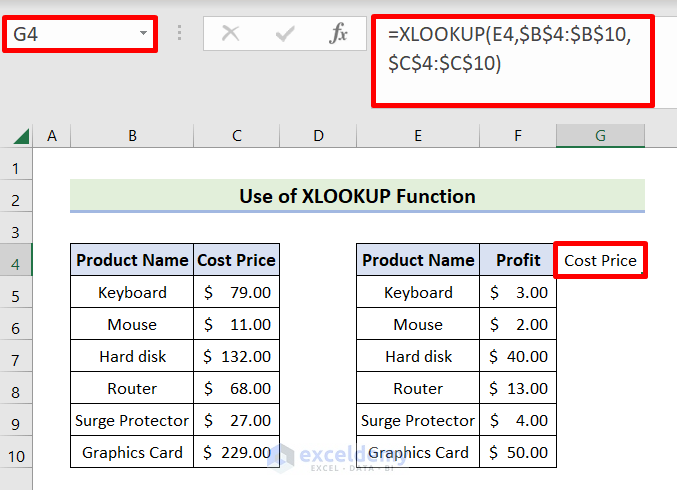 Create Union of Tables with XLOOKUP Function