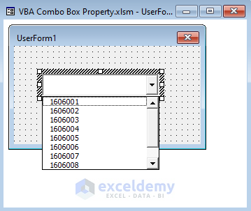 RowSource Property of Excel VBA ComboBox to Access Cell Range