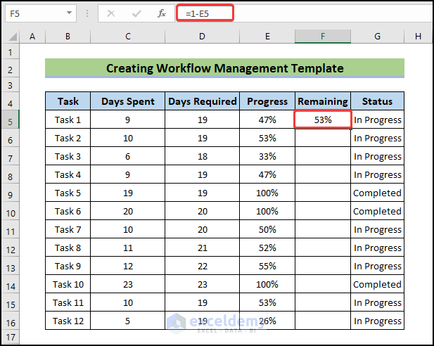 Create Workflow Management Template