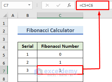 Step-by-Step Procedures to Create Fibonacci Calculator in Excel