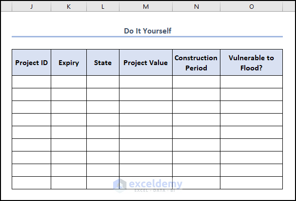 Do it yourself how to create a data source in excel