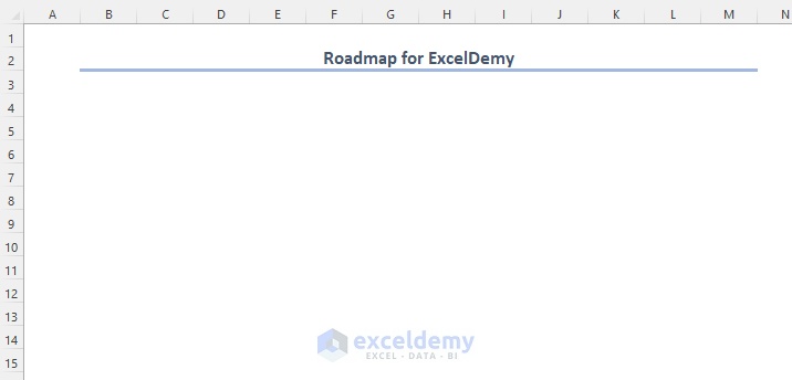 Using Shapes to Create a Roadmap in Excel