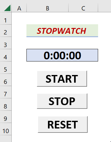 How to Create a Stopwatch in Excel (with Easy Steps) - ExcelDemy