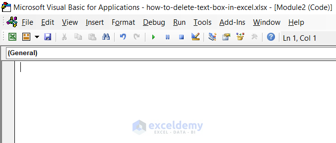 Implementing VBA to Delete Text Box