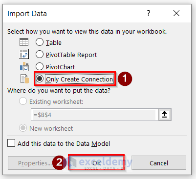 Choose only connection to Perform Left Outer Join in Excel
