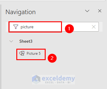 Apply Navigation Pane to Search for Workbook Content