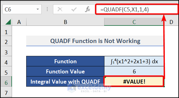 #value error for quadf not working in excel