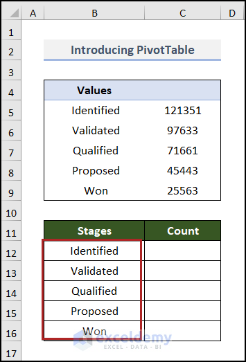 using fill handle to create sales pipeline in excel