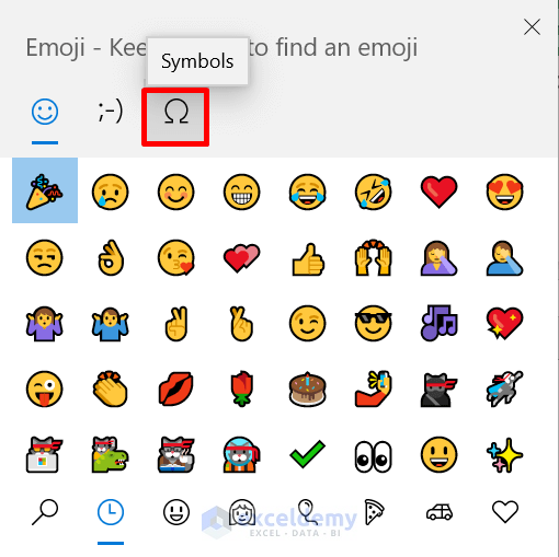 Input Sigma Sign from Windows 10 Emoji Panel