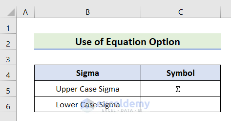 From Equation Option
