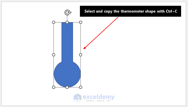 Open Microsoft PowerPoint and Create a Thermometer Graphic