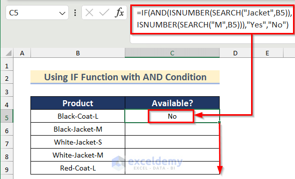 Find If Cell Contains Text Then Return Value with AND Conditions