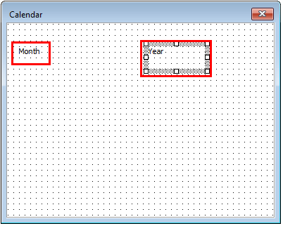 Inserting Month and Year Labels to Create Excel VBA Calendar