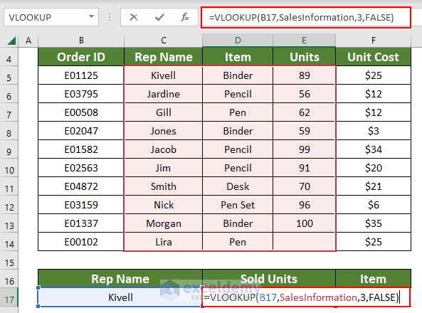 inserting formula to apply VLOOKUP function with named range