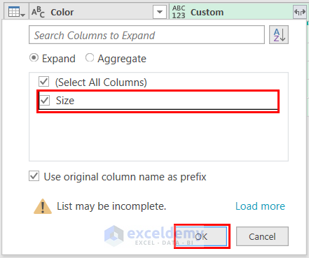 Selecting Preferred Column for Cross Join in Excel