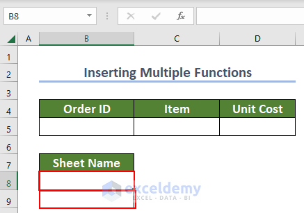 selecting cells to write down lookup sheet names
