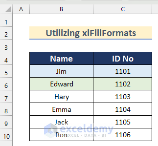Utilize xlFillFormats to Autofill Formats in Dynamic Range in Excel