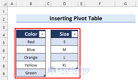 Creating Tables with The Data Ranges And Use Them for Cross Join in Excel