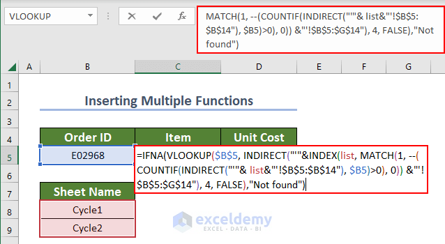 inserting VLOOKUP formula with named ranges across multiple sheets