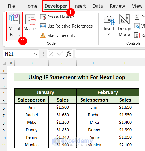 Opening Visual Basic Editor Window for Writing VBA Code to Break Links in Excel