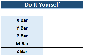 Practice Sheet for How to Write X Bar in Excel
