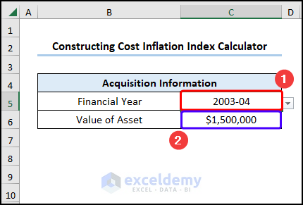 Selecting financial year from drop down list