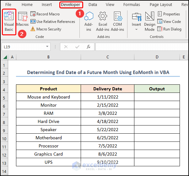 How to Determine End Date of a Future Month Using EoMonth in Excel VBA