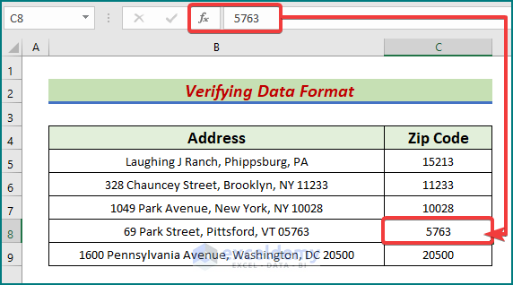 Verifying Data Format to Fix excel map chart not working