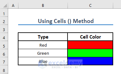Excel VBA Cell Background Color