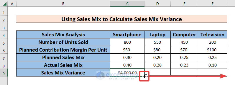 Using Fill Handle to Autofill Data