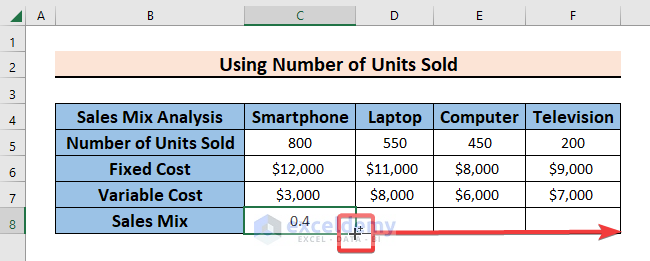 Using Fill Handle to Autofill Data