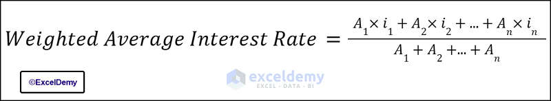 Formula to calculate weighted average interest rate in excel