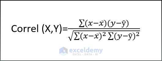 Formula of the Correlation Coefficient