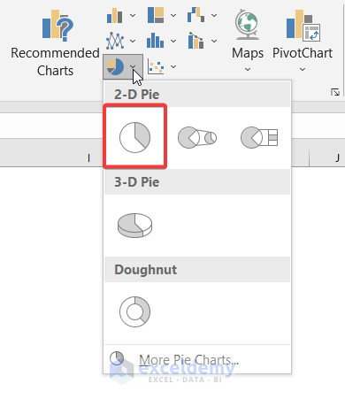 Selecting a Suitable Pie Chart to Make a Gender Pie Chart in Excel