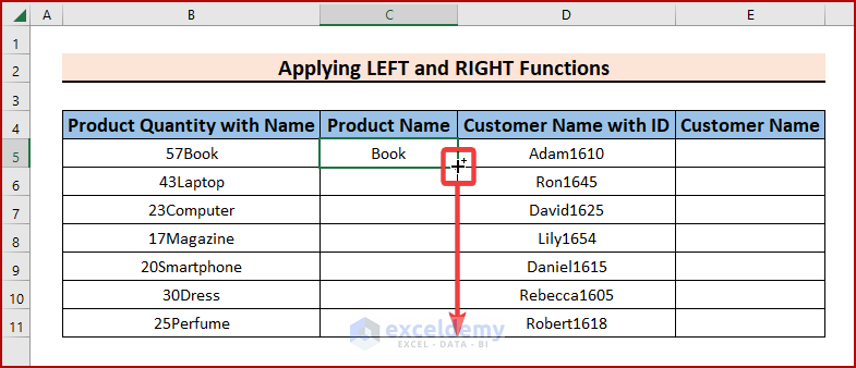 Using Fill Handle to Apply Formula in Multiple Cells