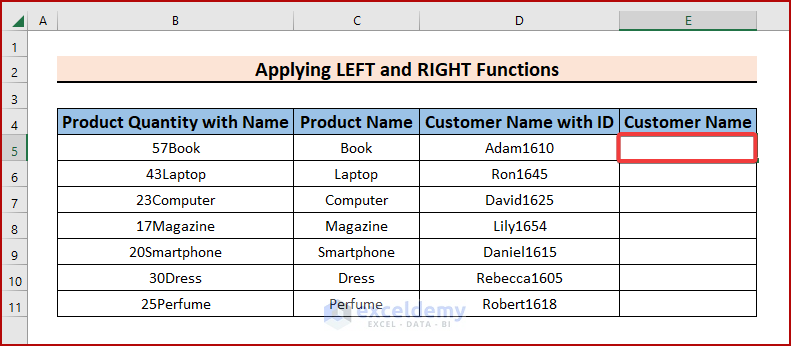 Selecting a Particular Cell to Remove Characters from Left and Right in Excel
