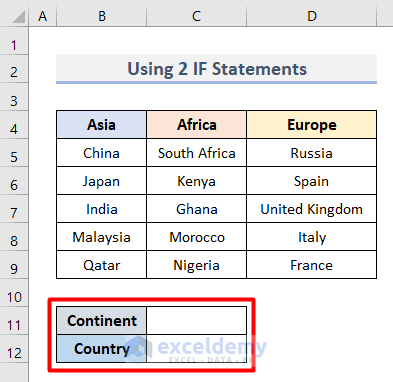 Output Table for 2 IF Statements