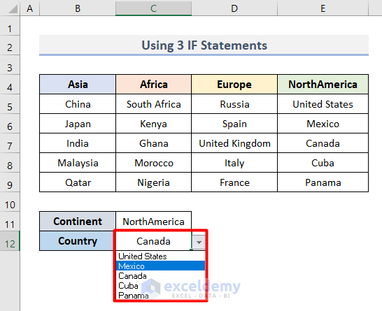 Selecting the second output from Data Validation in Excel
