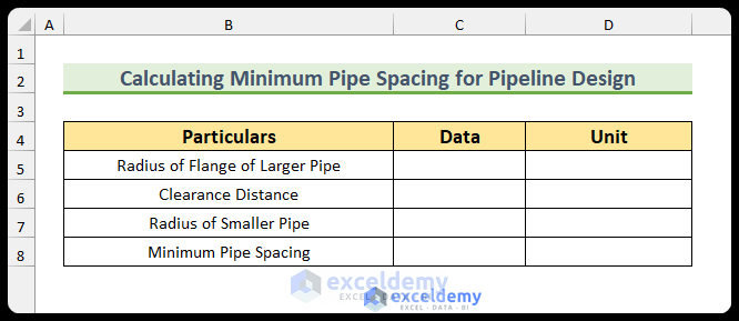 Calculating Minimum Pipe Spacing for Pipeline Design