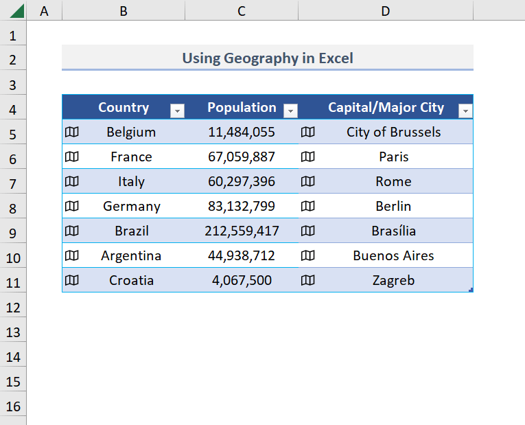 Geography GIF for artificial intelligence in Excel