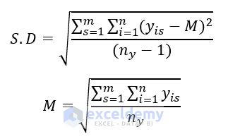 Equation of Standard Deviation Error Bar