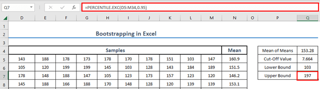 bootstrapping in excel