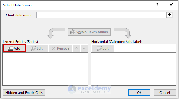 filling up the Select Data Source dialog box
